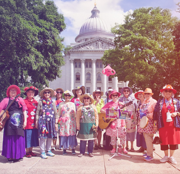 Raging Grannies in action